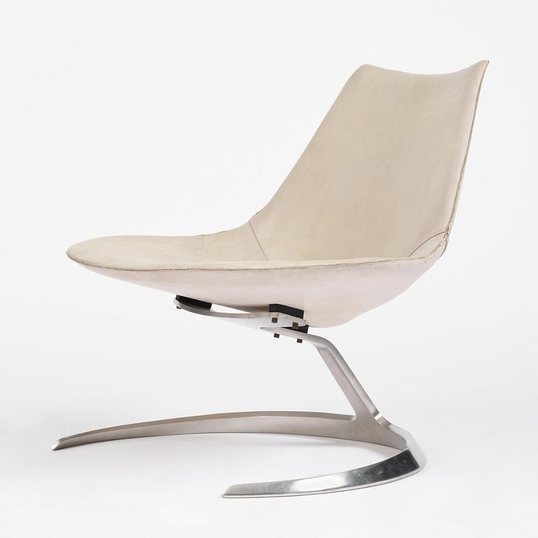 Preben Fabricius & Jørgen Kastholm, a "Scimitar" chair, Ivan Schlechter, Copehhagen, 1960s.