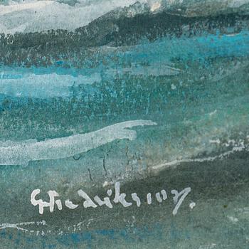 GUSTAF FREDRIKSSON, akvareller, 4 st, signerade.