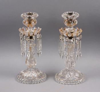 LJUSSTAKAR, glas, 1800/1900-tal.