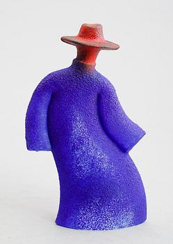 SKULPTUR, glas, Kjell Engman, Kosta Boda, signerad.