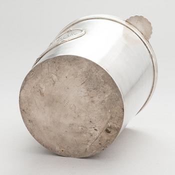 A silver plated brass Charles Heidsieck Champagne cooler.