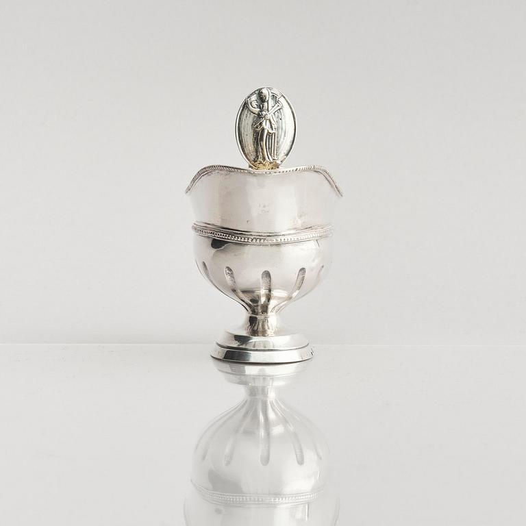 Erik Löfgren, gräddkanna, silver, (verksam 1786-1796) Umeå. Gustaviansk.