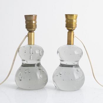Josef Frank, table lamps, a pair, model 1819, "Kalebass", manufactured by Svenskt Tenn, circa mid-20th century.