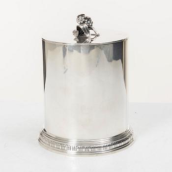 C.G. Hallberg, a silver jar with lid, Stockholm, Sweden 1953.