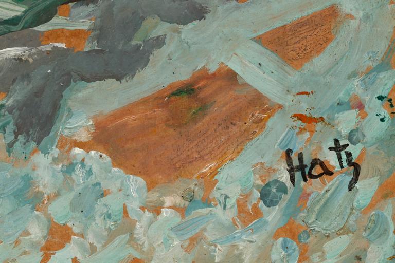 FELIX HATZ, olja på pannå, sign.