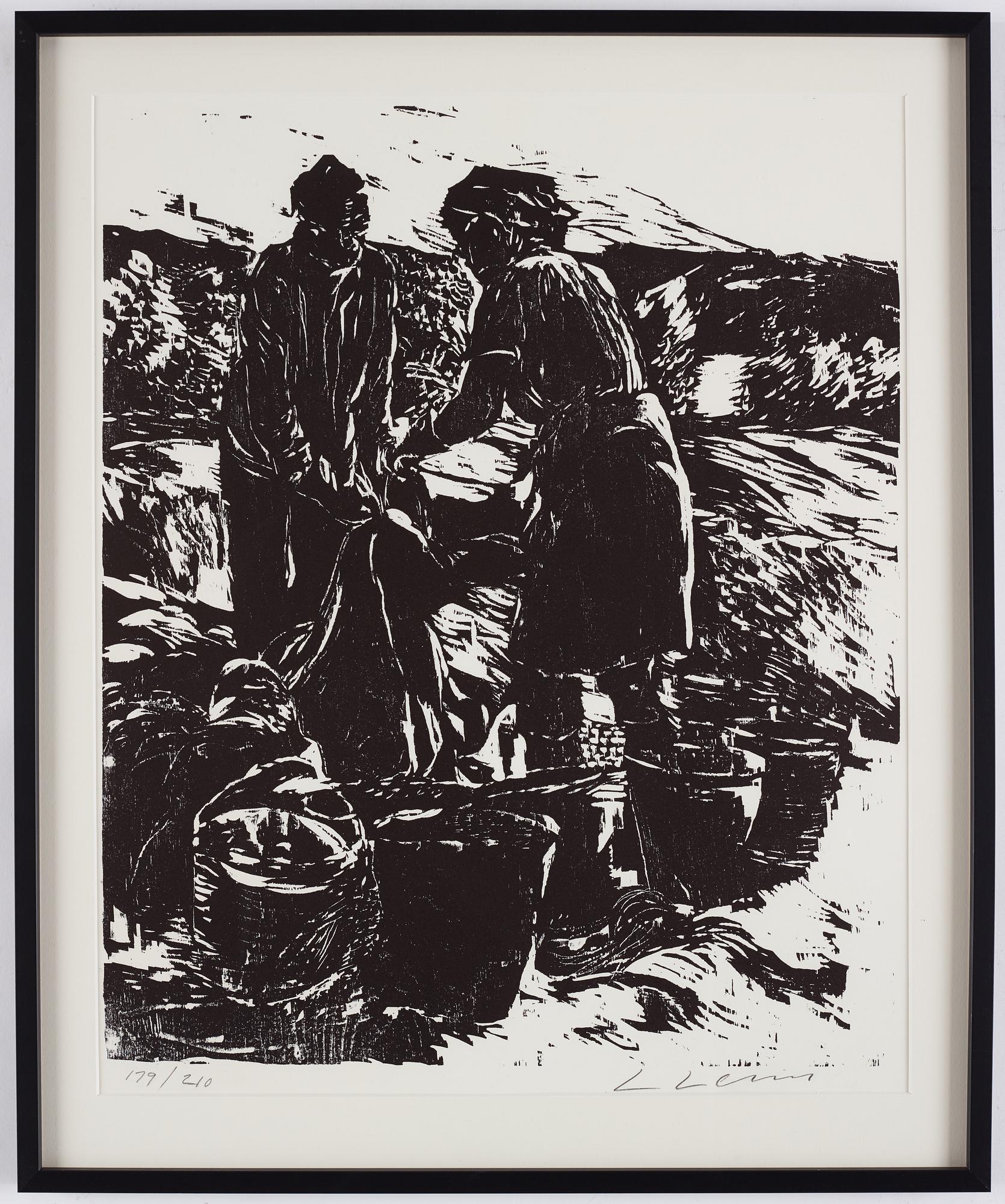 Lars Lerin, träsnitt, signerad 179/210.