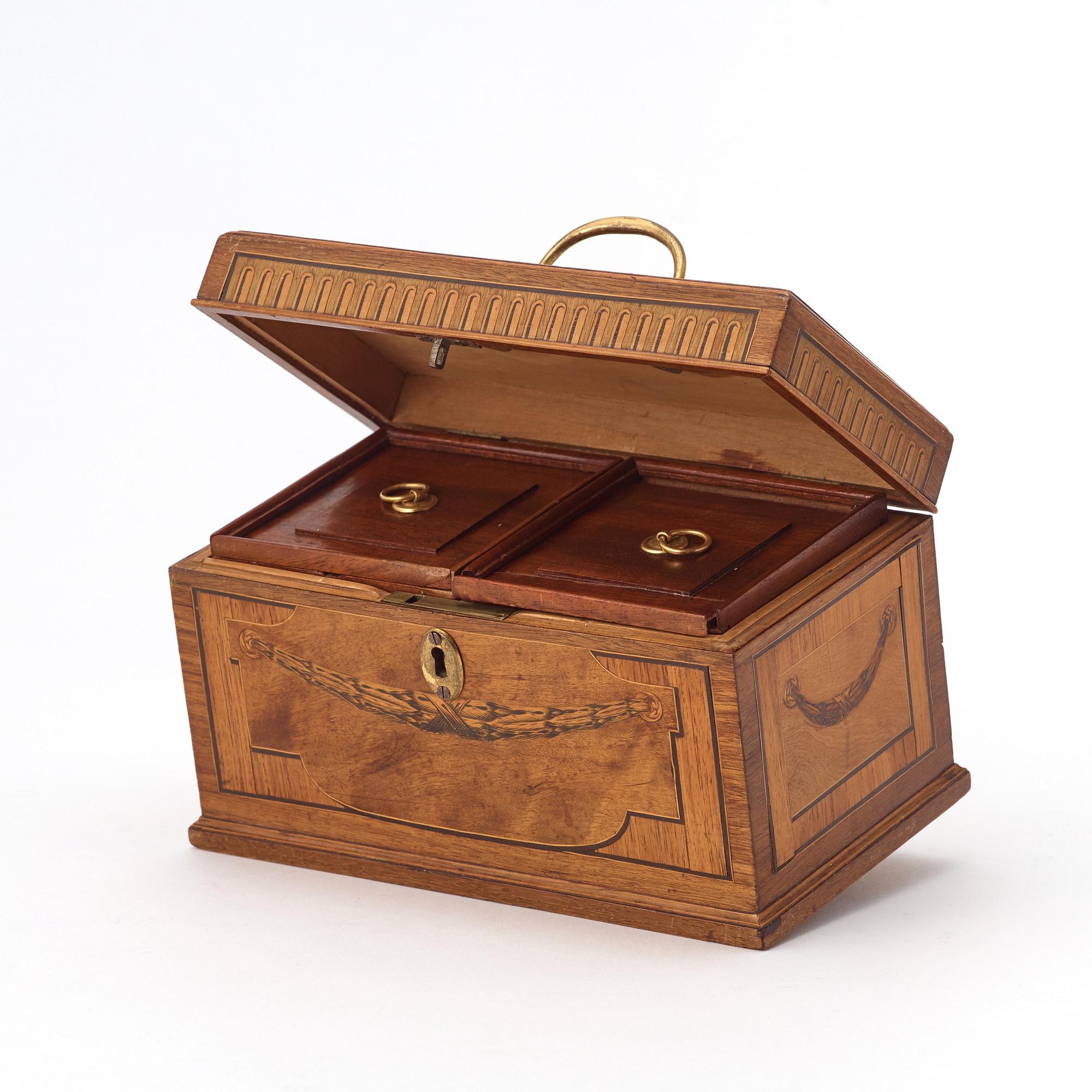 A Gustavian tea caddy by Georg Haupt (master 1770-84), not signed.