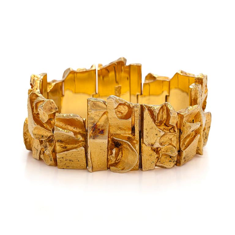 Björn Weckström, Armband, "Tenochtitlan", 18K guld. Lapponia 1970.