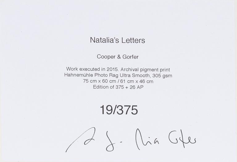 Cooper & Gorfer, archival pigment print, signed 19/375 verso.