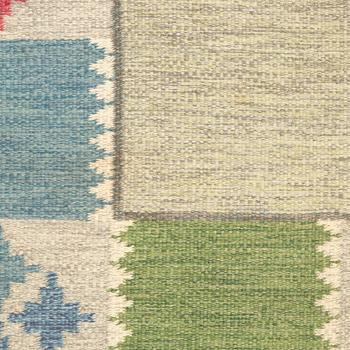 Bittan Bergh-Valberg, a flat weave carpet, signed BA, approx. 303 x 199 cm.