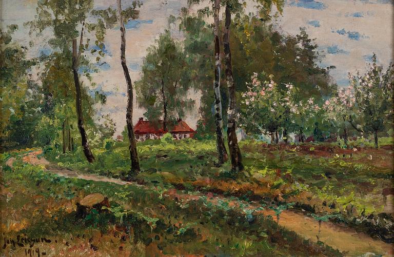 Johan Ericson, oil on canvas, signed and dated 1919.