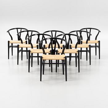 Hans J Wegner, a set of eight model CH24 armchairs, Carl Hansen, Denmark.