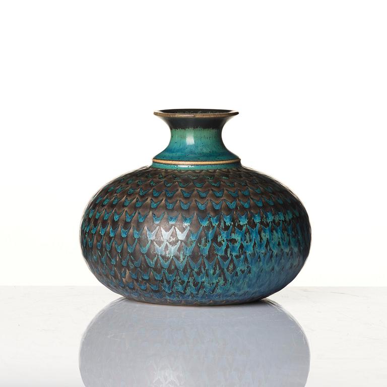 Stig Lindberg, a stoneware vase, Gustavsberg Studio 1963.