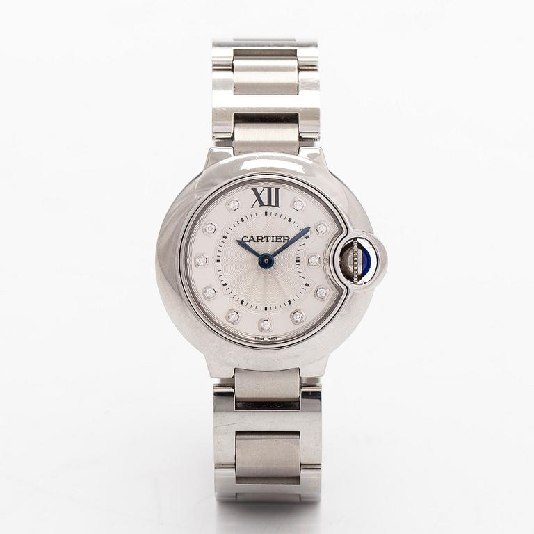 Cartier, Ballon Bleu, rannekello, 28 mm.