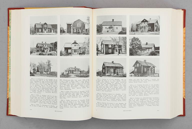 BÖCKER, "Sveriges Bebyggelse", Erik Lindström, Julius Ejdestam, Bokförlaget Hermes AB, 9 vol.