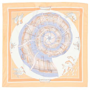 644. HERMÈS, a silk scarf, "Compagnons de Mer".