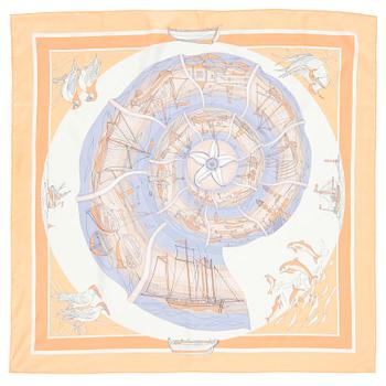 644. HERMÈS, a silk scarf, "Compagnons de Mer".