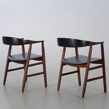 Armchairs, a pair, Farstrup, Denmark, later part of the 20th century.