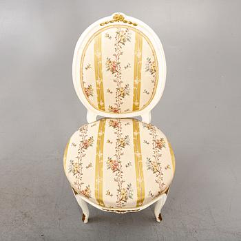 Stolar, sex stycken, rokoko 1700-talets mitt.