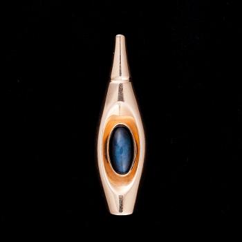 HÄNGE, 14K, spektrolit. Elis Kauppi. Vikt ca 2,6 g.