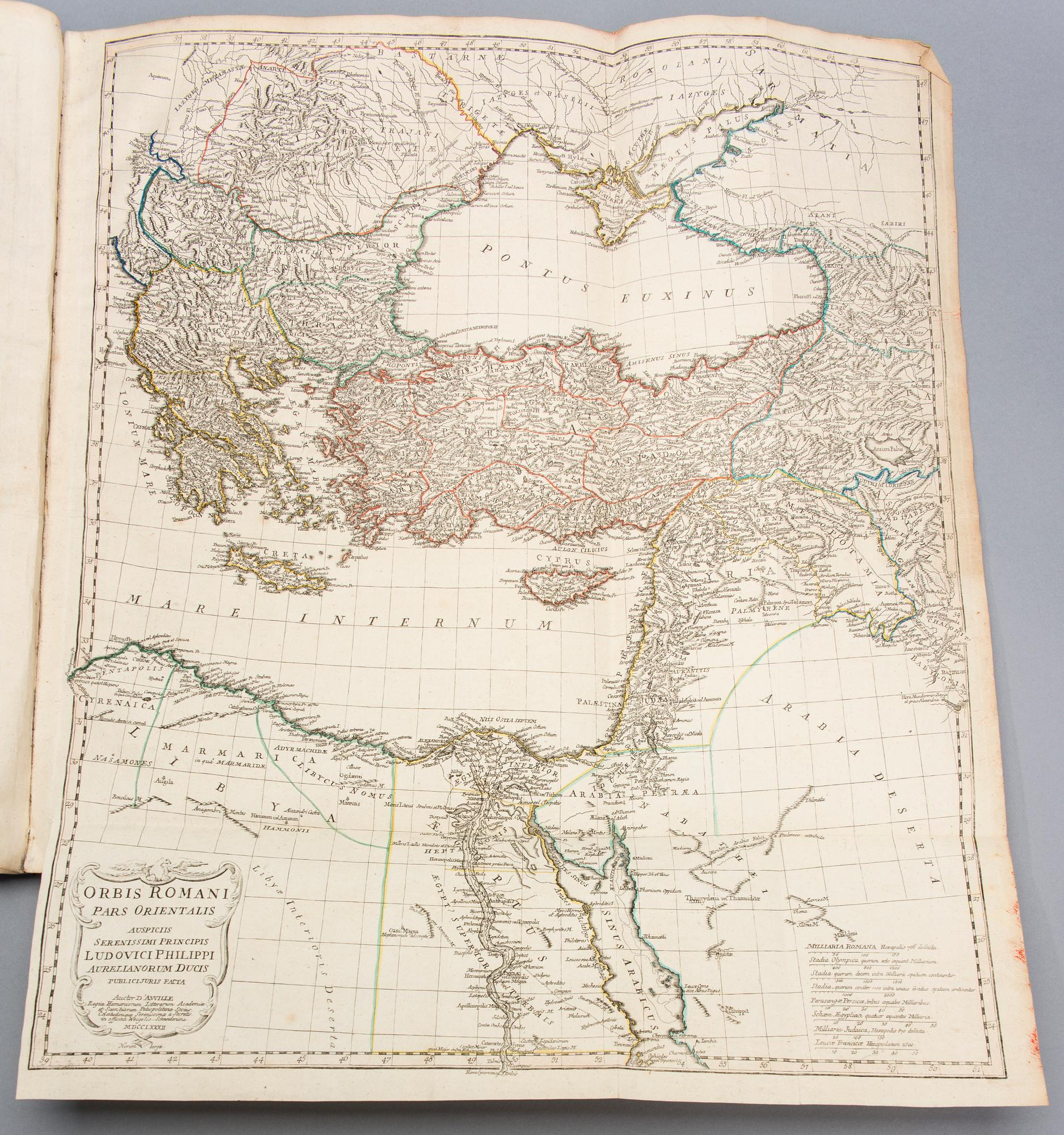 ATLAS, Antiqvvs Danvillianvs Conspectvs Tabvlarvm Geographicarvm, Norimbergae 1784.