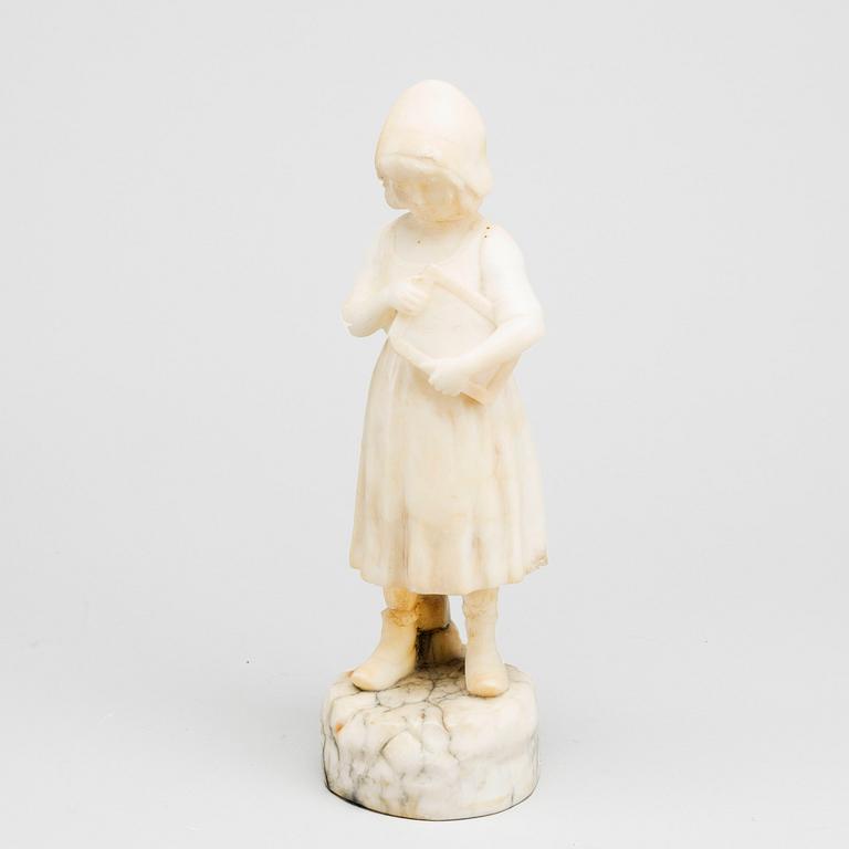 SKULPTUR, alabaster, plakettmärkt Friedrich Goldscheider Paris Leipzig Wien.