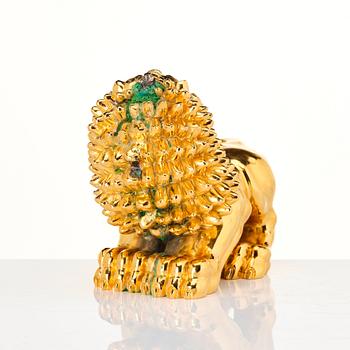 Anna Petrus, a gilt pewter sculpture of a lion, Svenskt Tenn, Stockholm, 1988.