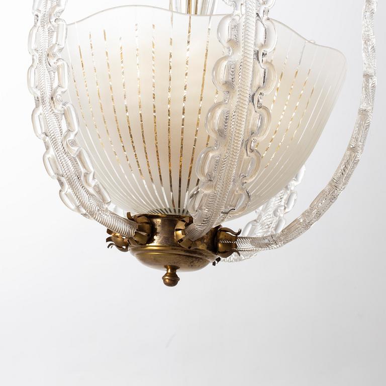 FRITZ KURTZ taklampa Orrefors möjligen 1940/50-tal.