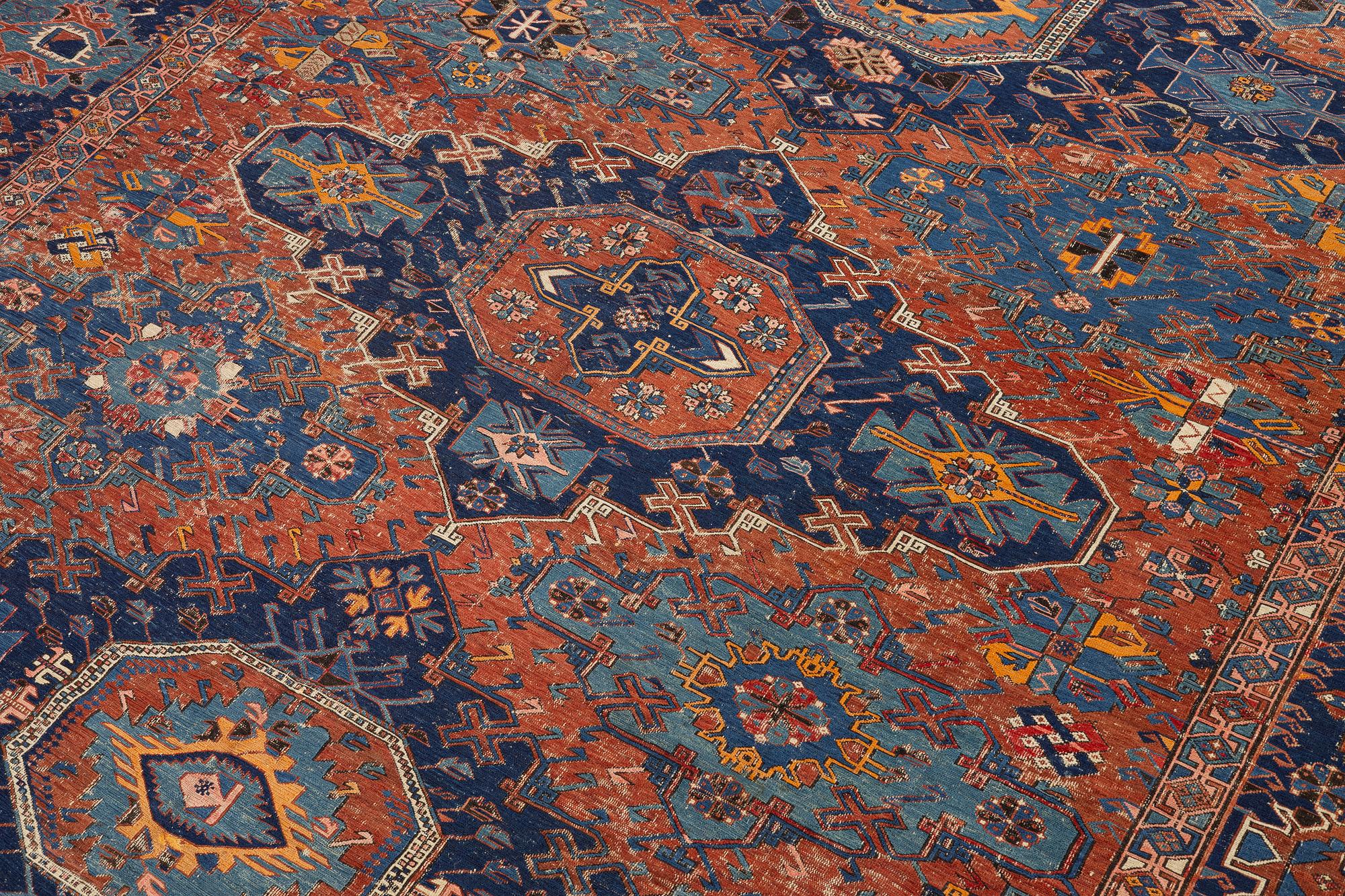 An antique Soumak carpet, East cucasus, c. 340 x 268 cm.