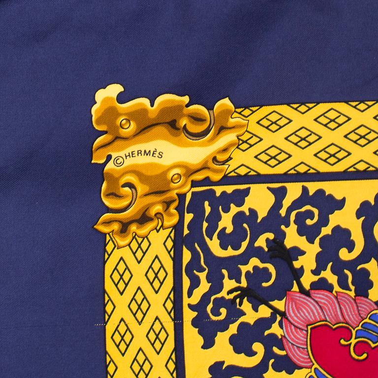 HERMÈS, 2 silk scarves, 'Nikko' & 'L'hiver'.