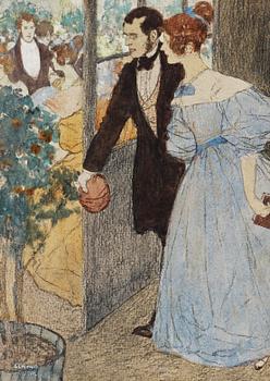 822. Edmund Dulac, Ilustration to "Villette" by Charlotte Brontë.