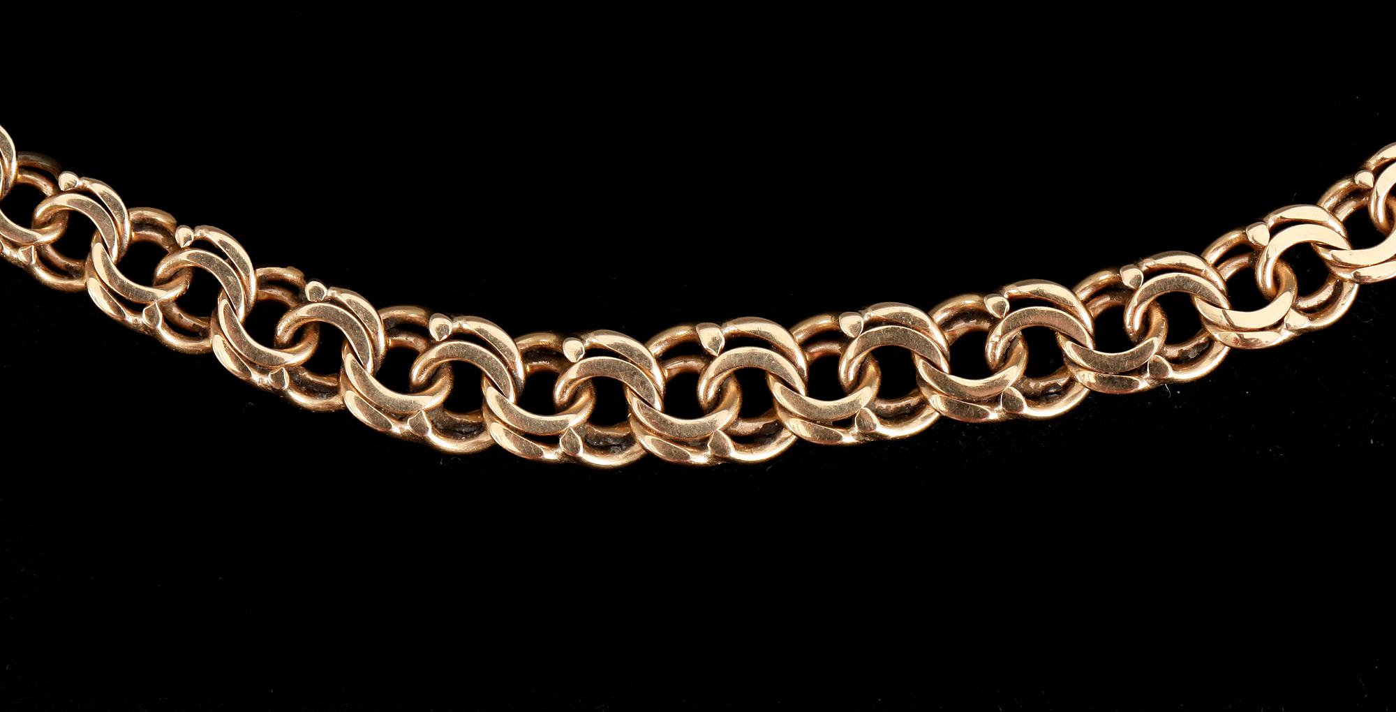 HALSLÄNK, 18 k guld, Stockholm 1946. Vikt ca 15 gram.