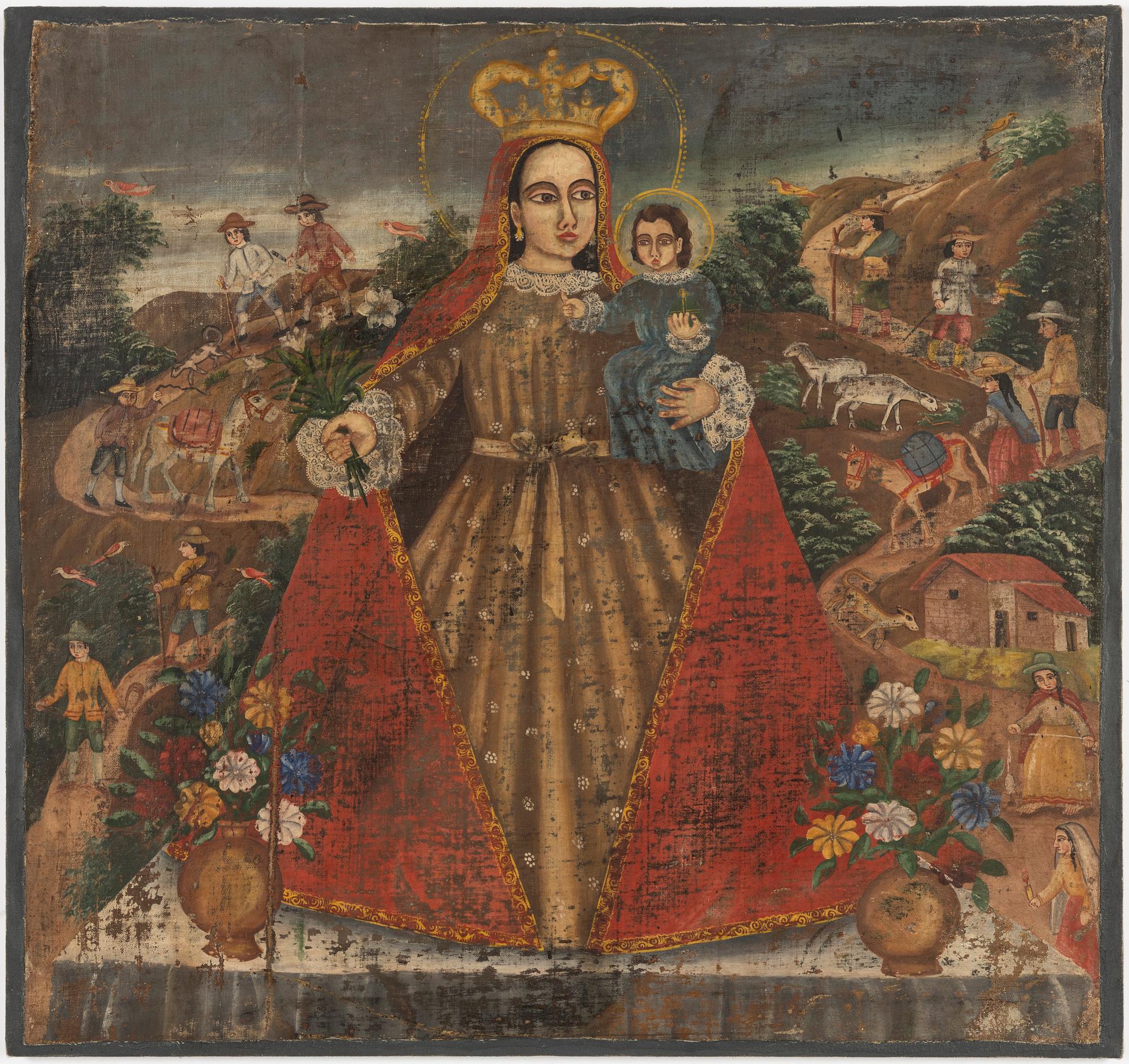 Cuzco School, 17th/18th century, Madonna with Child.