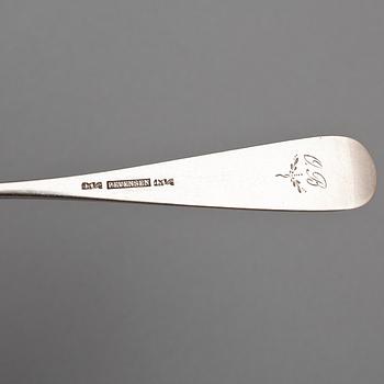 BESTICKSERVISDELAR, 20 delar, bl a  P. EVERSEN, mestadels Norge, 1900-talets första hälft. Totalvikt ca 565 gram.