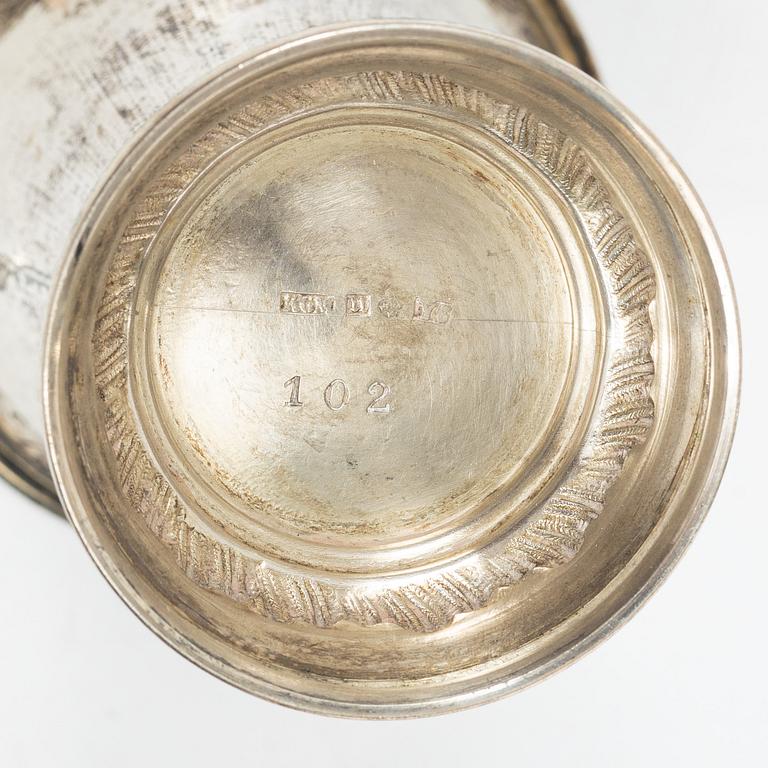 Bägare, 7 st, silver, KG Markströms AB, Uppsala, bl a 1902.