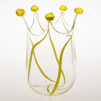 TIINA NORDSTÖM, a 'Yellow Prince' art glass signed Tiina Nordström Nuutajärvi 1996.