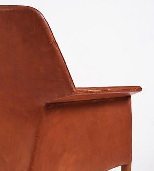 Ejner Larsen & A. Bender Madsen, a leather easy chair, Willy Beck, Denmark.