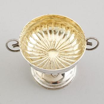 SALTKAR, silver, Michael Olof Barkman, Varberg 1829. Vikt ca 52 gram.