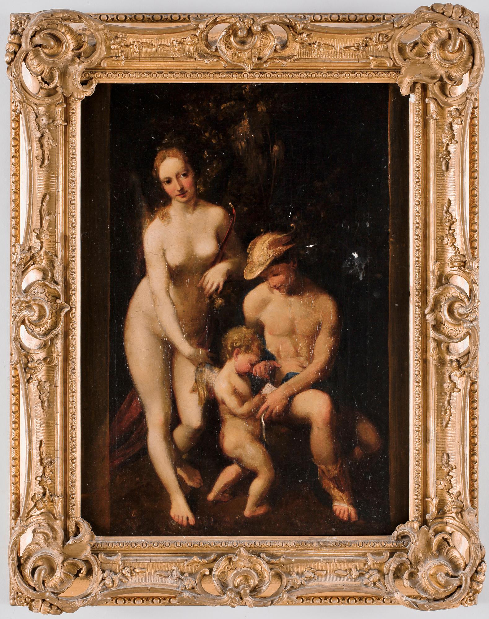 OKÄND KONSTNÄR, olja på duk, 1800-tal.