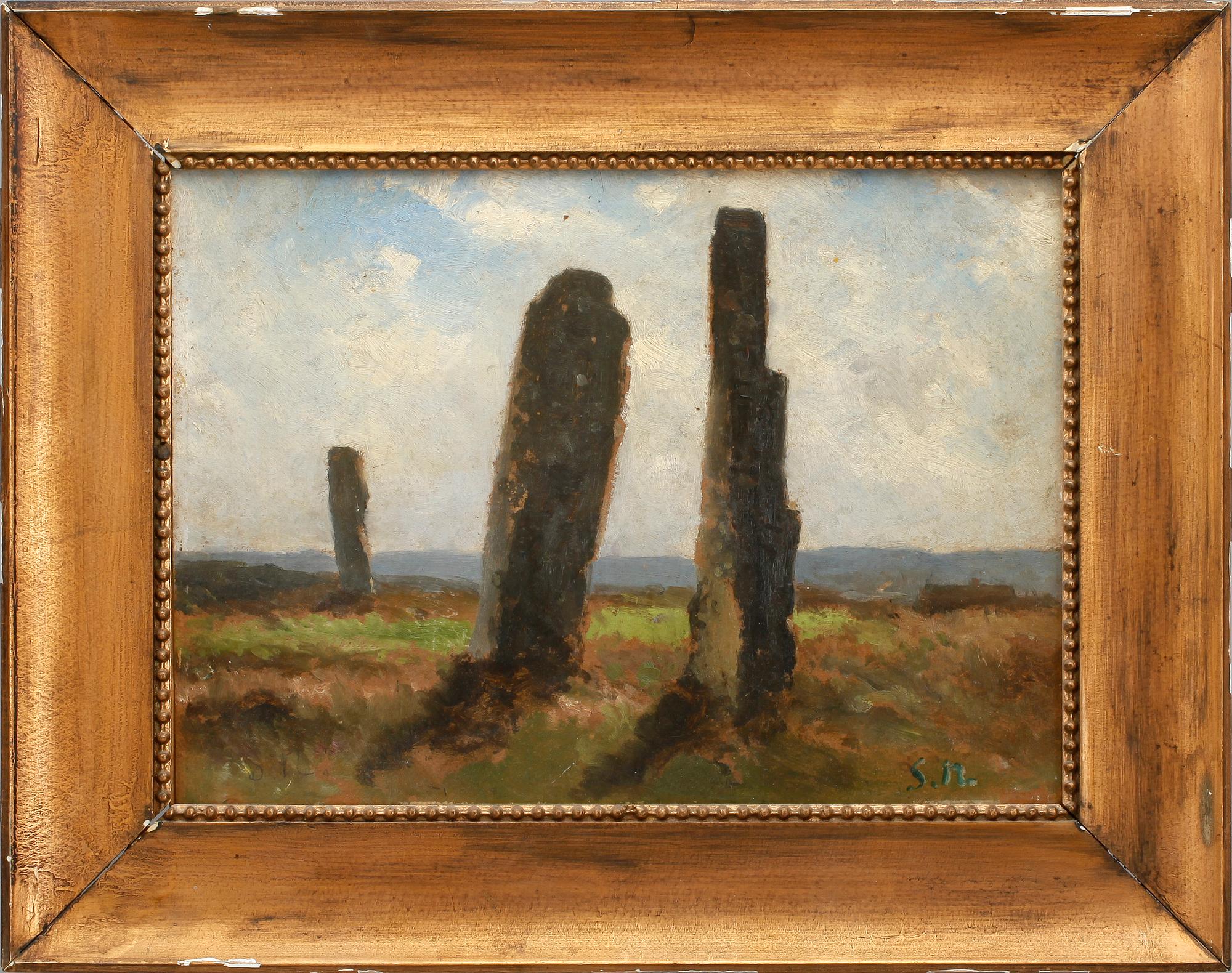 SEVERIN NILSON, tillskriven, olja på pappannå, monogramsignerad S.N.