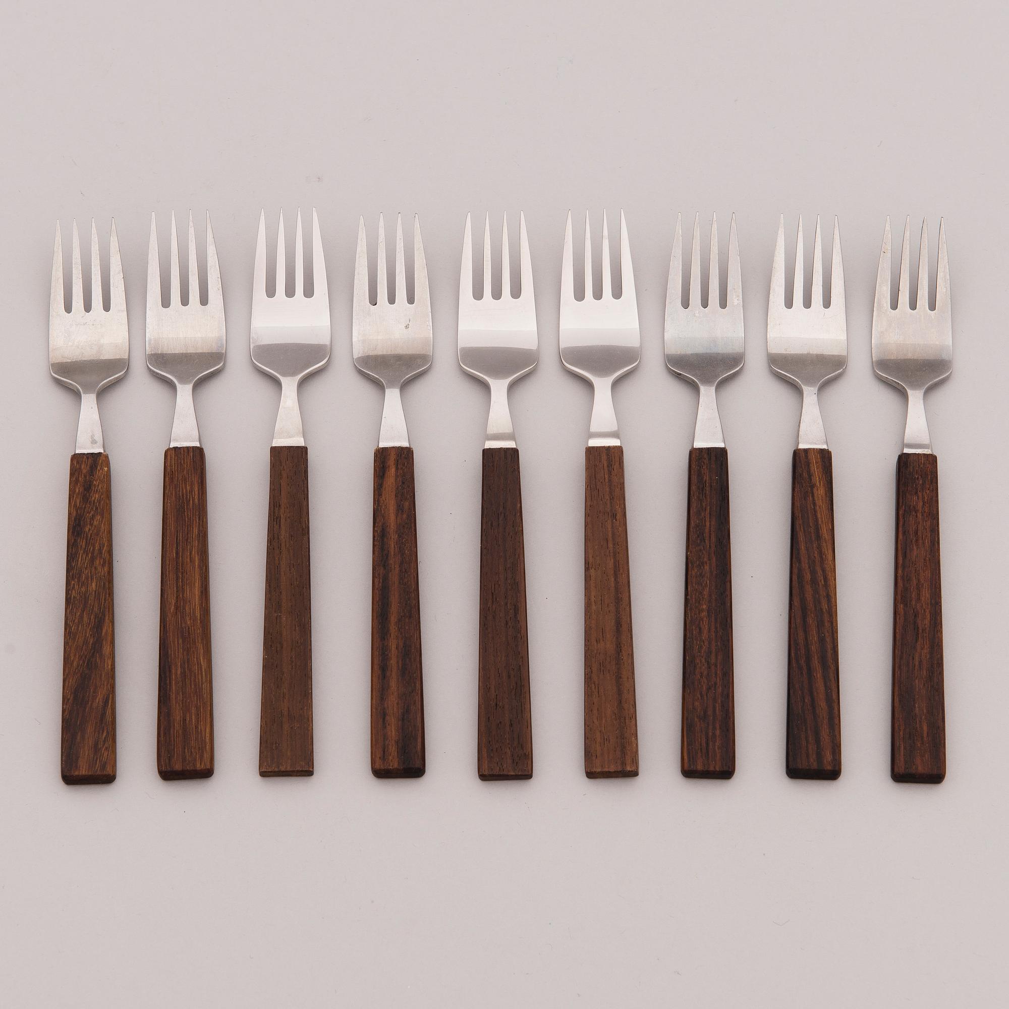 A mid-20th century 49-piece set of "Triennale" cutlery for Fiskars, Finland.