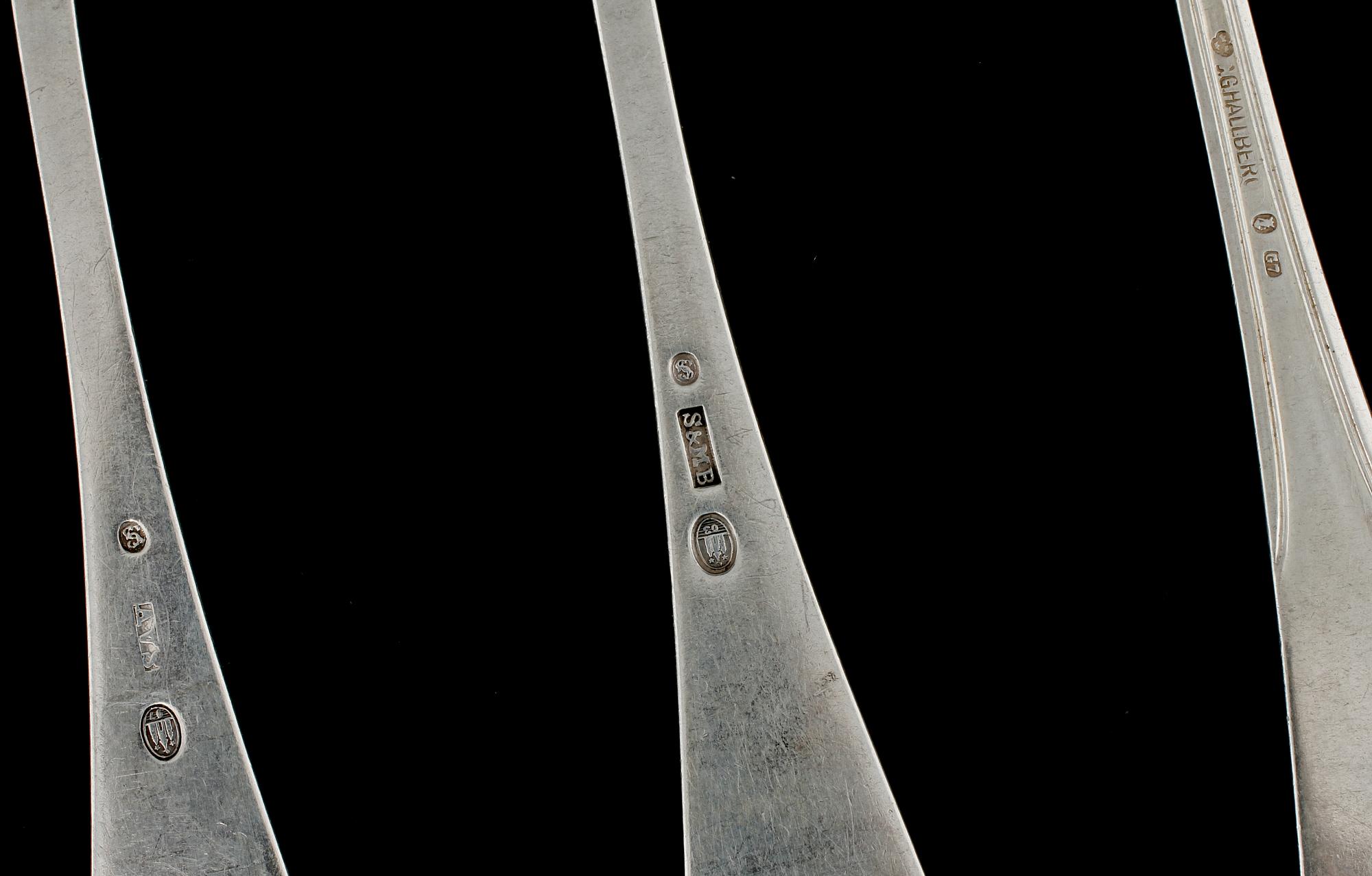 PARTI SILVER, 20 delar, silver, 1900-tal. Vikt 400 g.