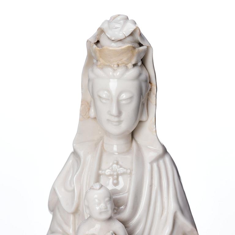 Guanyin, blanc de chine. Kina, Dehua, sen Mingdynasti/tidig Qingdynasti.