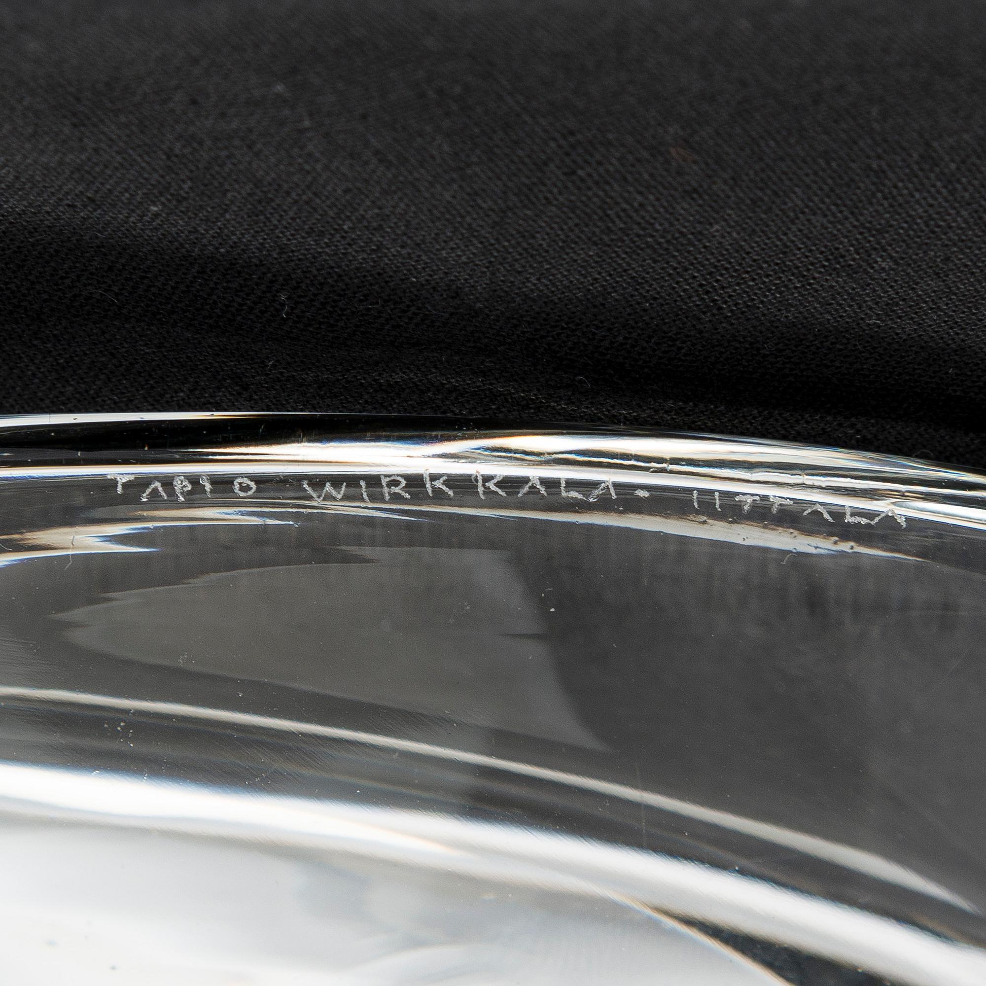 Tapio Wirkkala, two 1950s glass bowls, signed Tapio Wirkkala - Iittala.