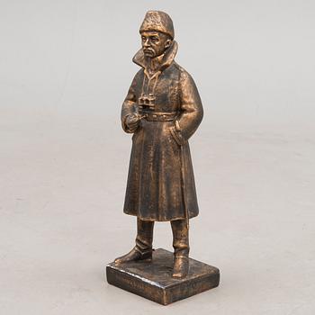 patinated plaster, signed and dated 1940.