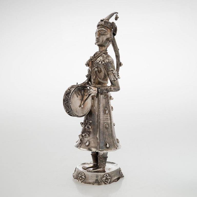 Figuuri, hopea, leimaamaton, Intia/ MYanmar 1900-luku.