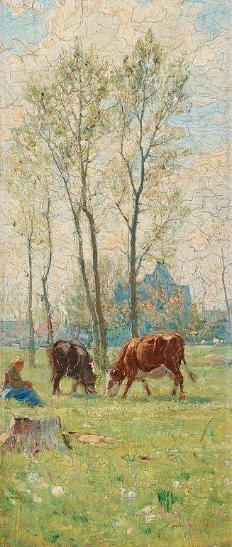 Carl Trägårdh, Spring landscape from Grez.