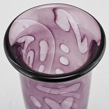 A glass vase from Strömbergshyttan, second half of the 20th century.