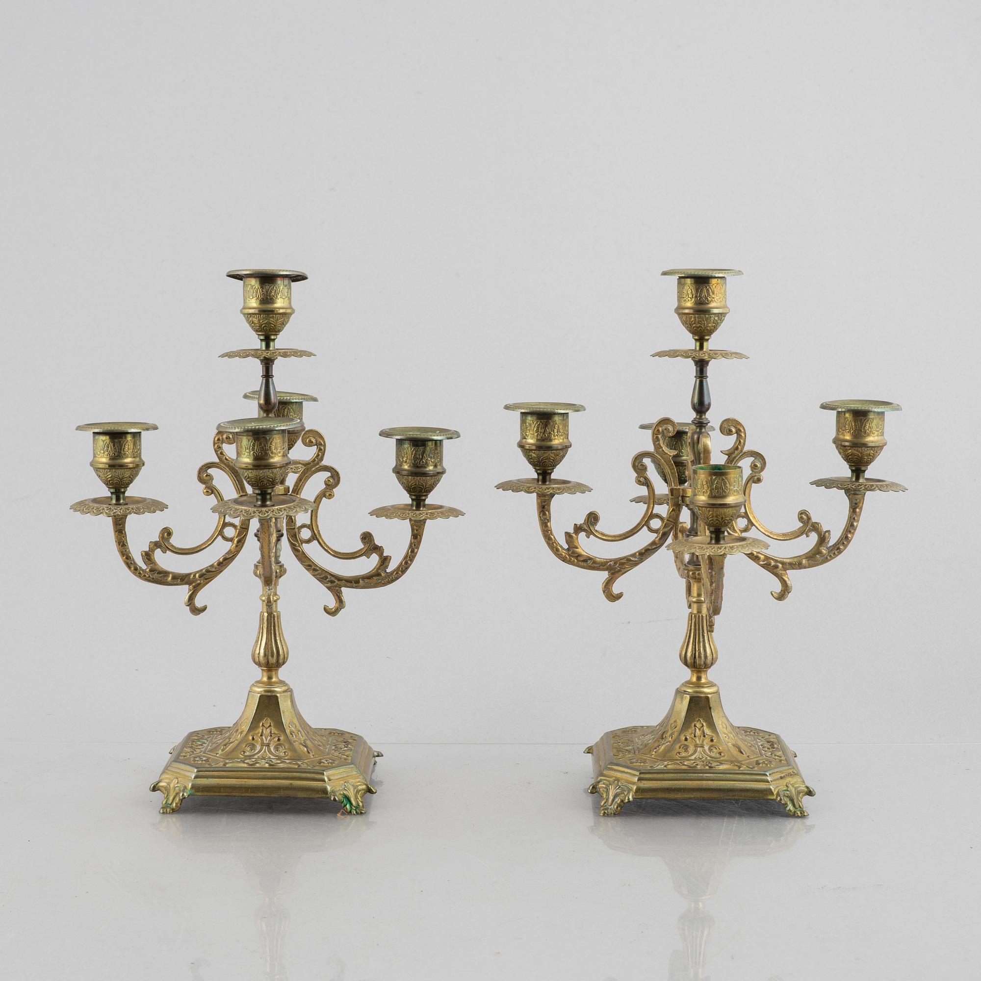 Candelabra, a pair, late 19th Century.