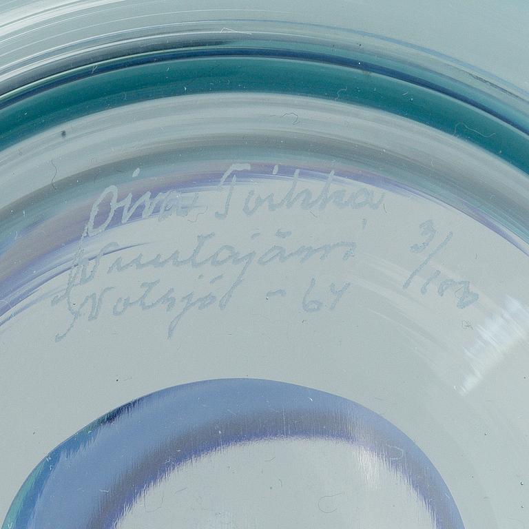 Oiva Toikka, vas, "OT 14", glas, Nuutajärvi Notsjö, Finland 1964, ed 3/100.